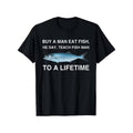 Women's Cotton Short-Sleeve Round Neck T-Shirt Tops - Comfortable Natural Fabric, Sports-Friendly Style, with Interesting Patterns Inspired by Men's Fish-Eating Life Lesson, Shortsleeve, Wide Spectrum Sizes, Casual, Crew Neck, Stripes/Plaid, Elegant, Casu