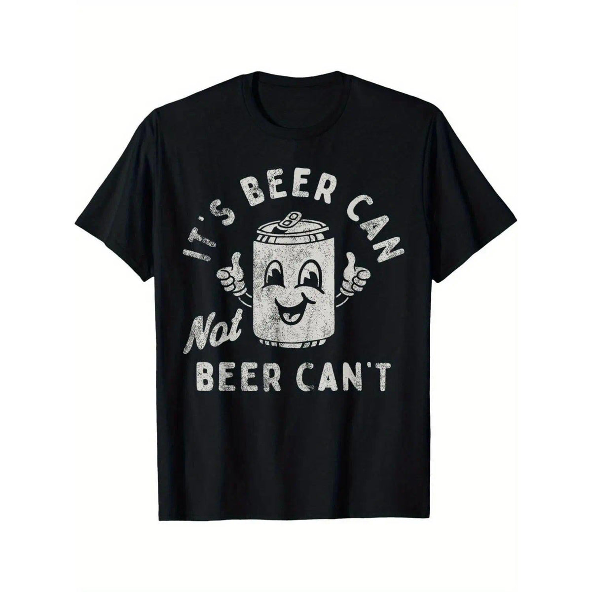 It's Beer Can Not Beer Can't Funny Optimistic Beer Can Pun T-Shirt 180g