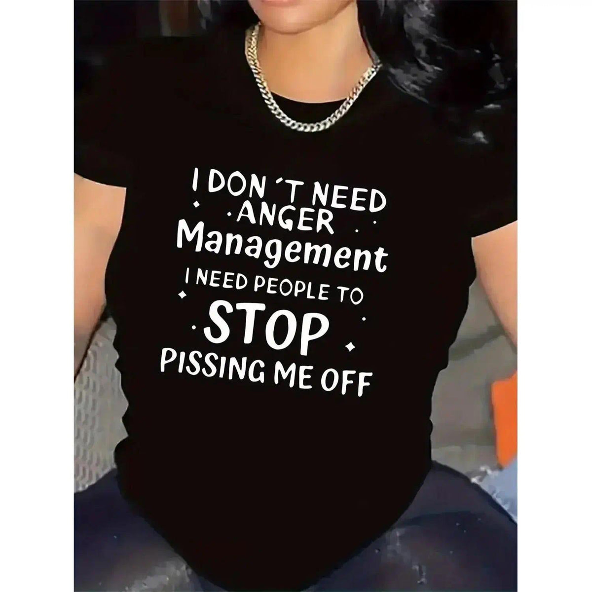 Bold Personality T-Shirt- Fun Quote Top- Office Casual Shirt- Machine Washable Crew Neck Top- Essential Item for Expressing Personality, Eye-Catching Print