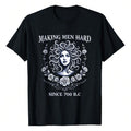 Women's Casual Round Neck Short-Sleeve Greek Mythology T-Shirt, "Making Hard Since 700 B.C." Funny Streetwear Top