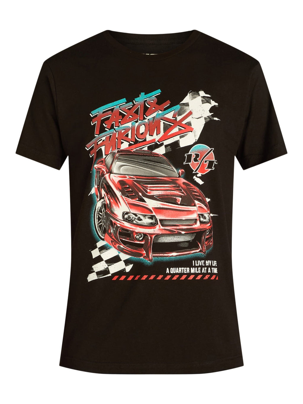 Men's printed T-shirt featuring a racing graphic,a casual, short-sleeved, crew-neck style,Sizes S-3XL