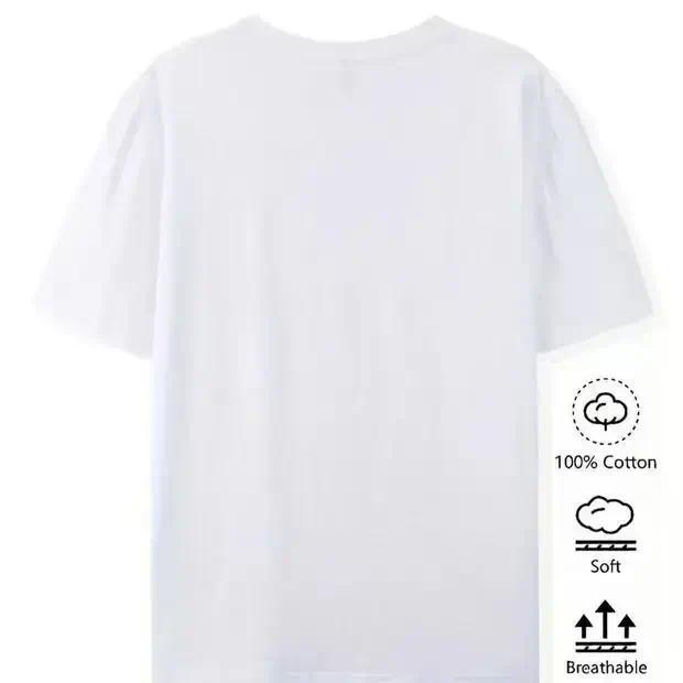 Blessed By God, Loved By Jesus, Led By The Spirit 2 Siđed Tee Pure Cotton Casual Street Style Crew Neck Short Sleeve T-Shirt Tops Trendy for Women